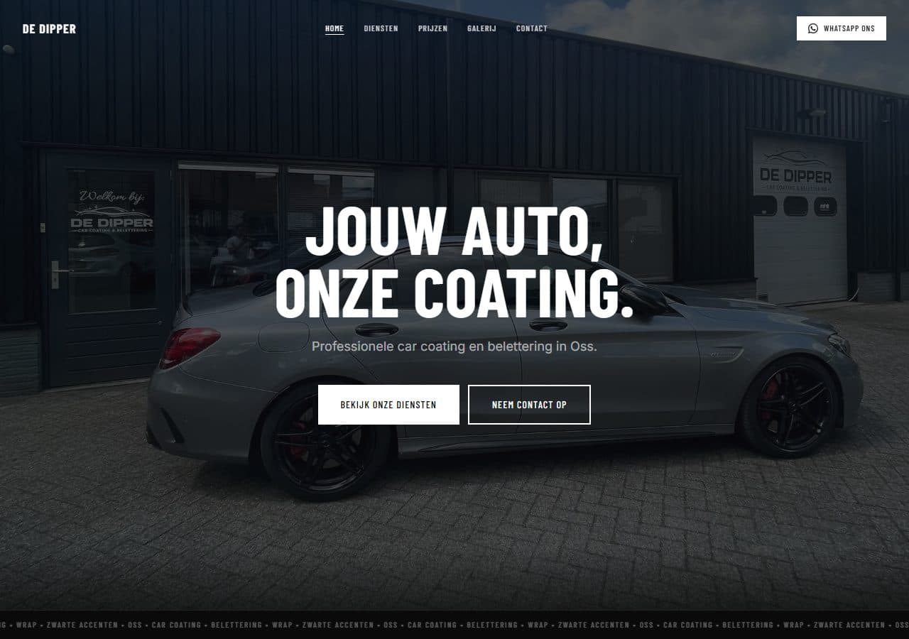 Homepage van De Dipper
