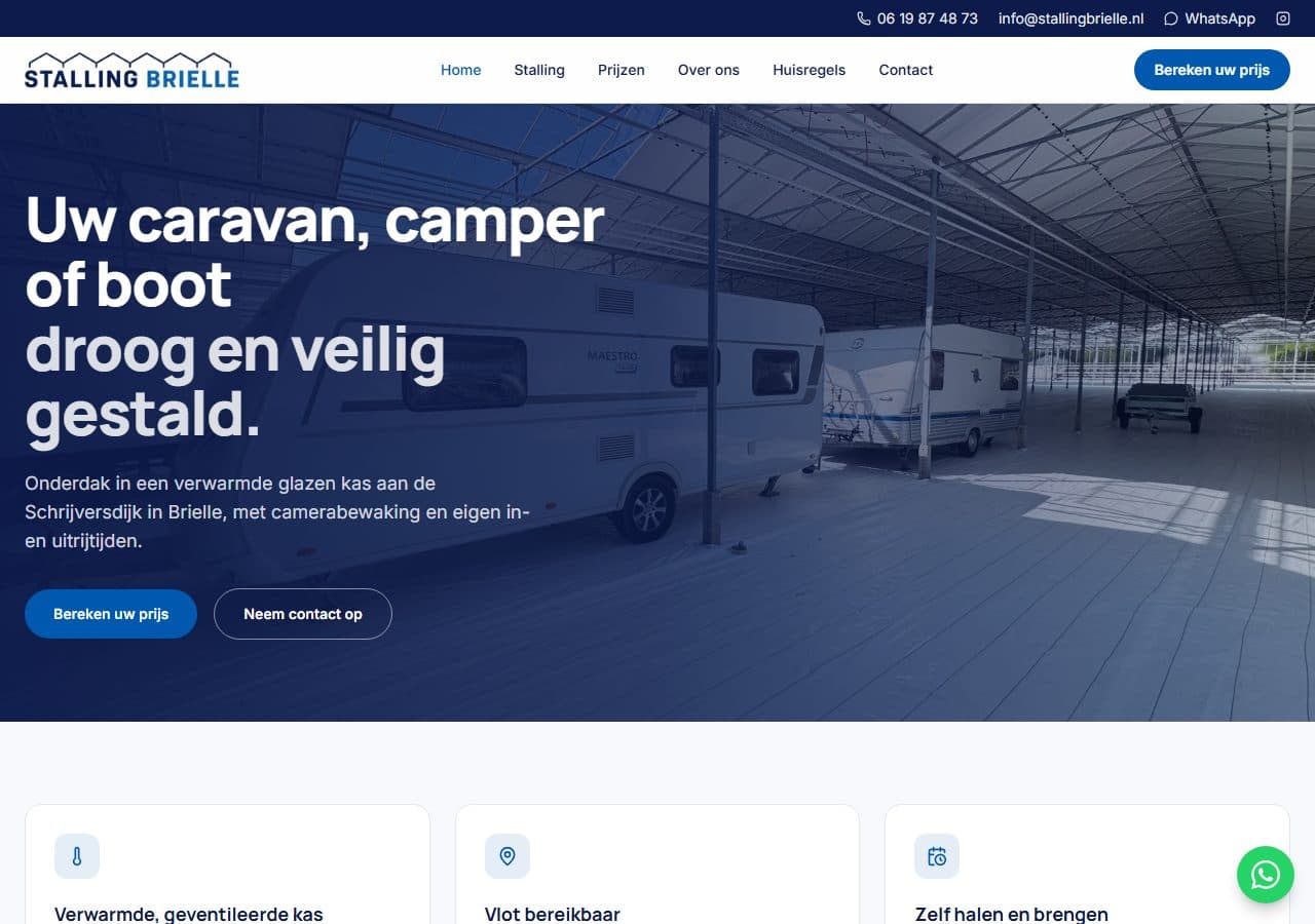 Homepage van Stalling Brielle