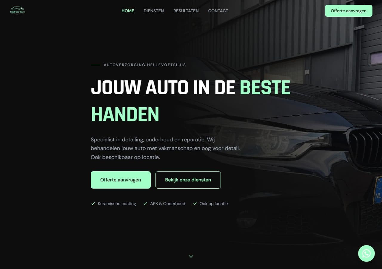 Homepage van Steijl Car Care